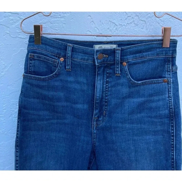 Madewell Womens Flat Front Mid Rise Stovepipe Jeans Denim Blue Sz 27 - Picture 3 of 12